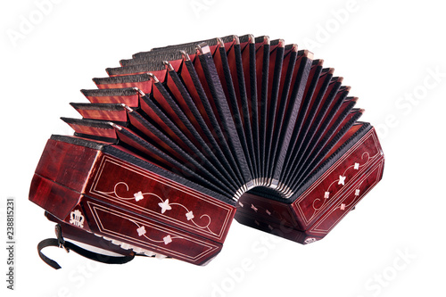 Canvastavla Bandoneon, tango instrument, isolated on white