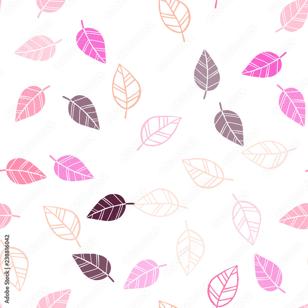 Light Pink, Yellow vector seamless elegant template with leaves. Light Pink, Yellow vector seamless elegant template with leaves.