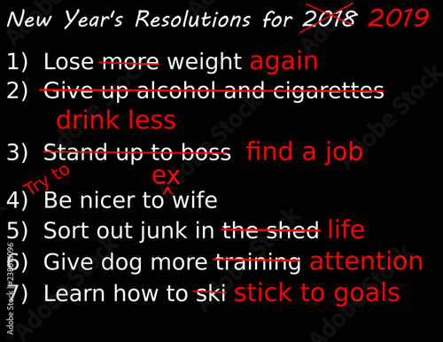 Funny Adjusted New Year's Resolution for 2019
