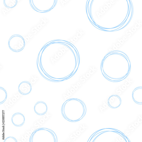 Light BLUE vector seamless texture with disks.