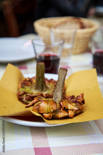 Giudea's artichokes in Rome Trastevere