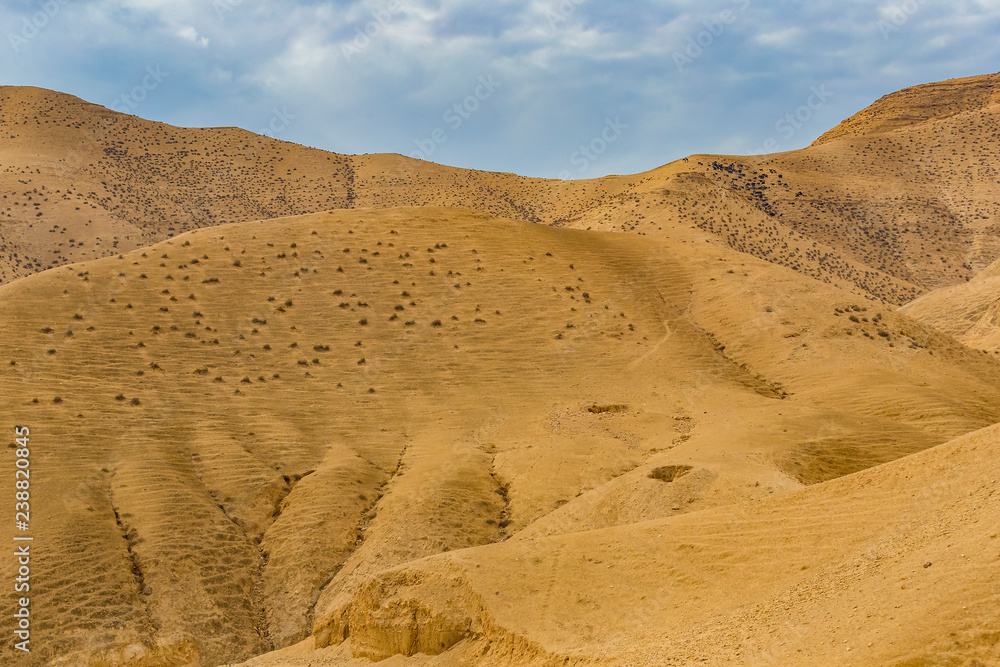 Landscape desert of Israel is the lowest point on the planet. 