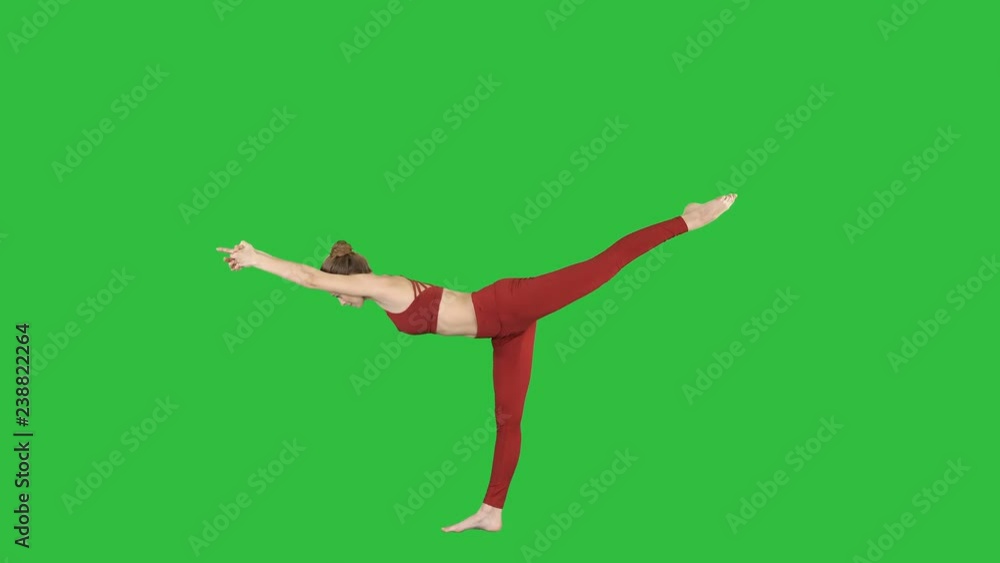 Tuladandasana Balancing Stick Pose Advanced Yoga Stock Photo 1089936341