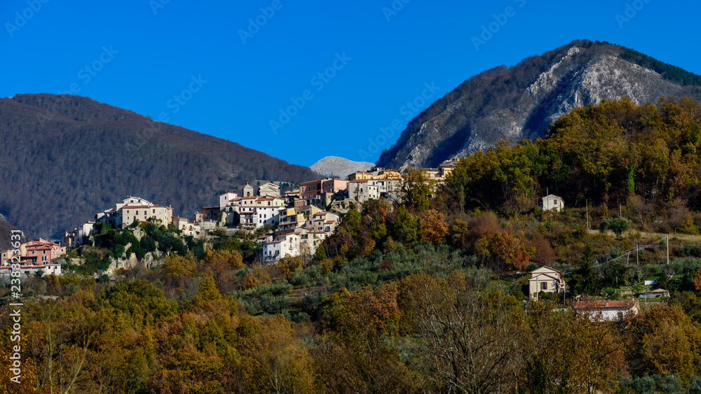 village of Picinisco in the central Italian Apennine mountains of Lazio region