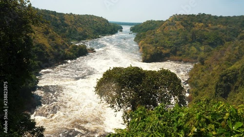 The majestic Murchison falls in Murchison Falls National Park, Uganda photo
