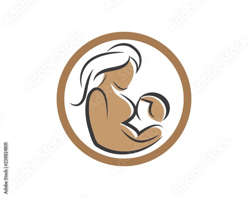 breastfeeding position illustration template