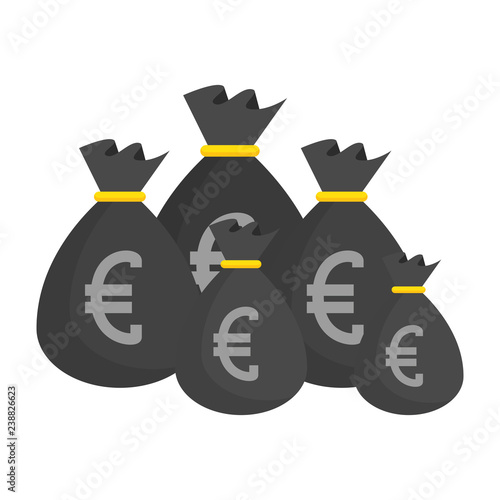 sack with euro coins