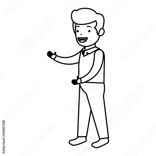 elegant businessman avatar character