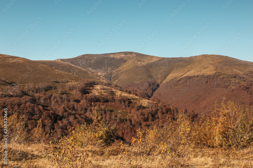 Beautiful mountain landscape with blue sky on sunny day Beautiful mountain landscape with blue sky on sunny day