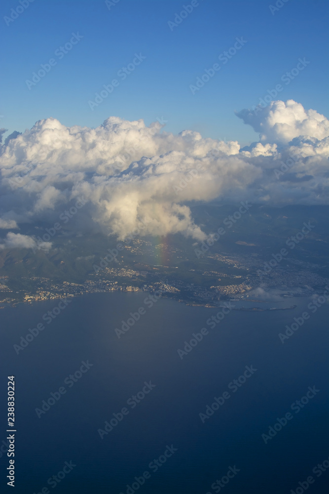Aerial photo over Palma bay