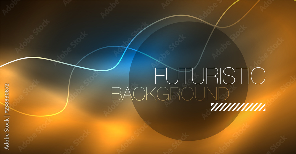 Glowing abstract wave on dark, shiny motion, Christmas and New Year magic space light. Techno abstract background Glowing abstract wave on dark, shiny motion, Christmas and New Year magic space light. Techno abstract background