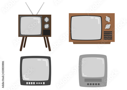 古いテレビ　輪郭線なし