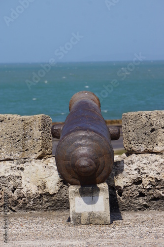 cannon in fortress Cartagena Columbia