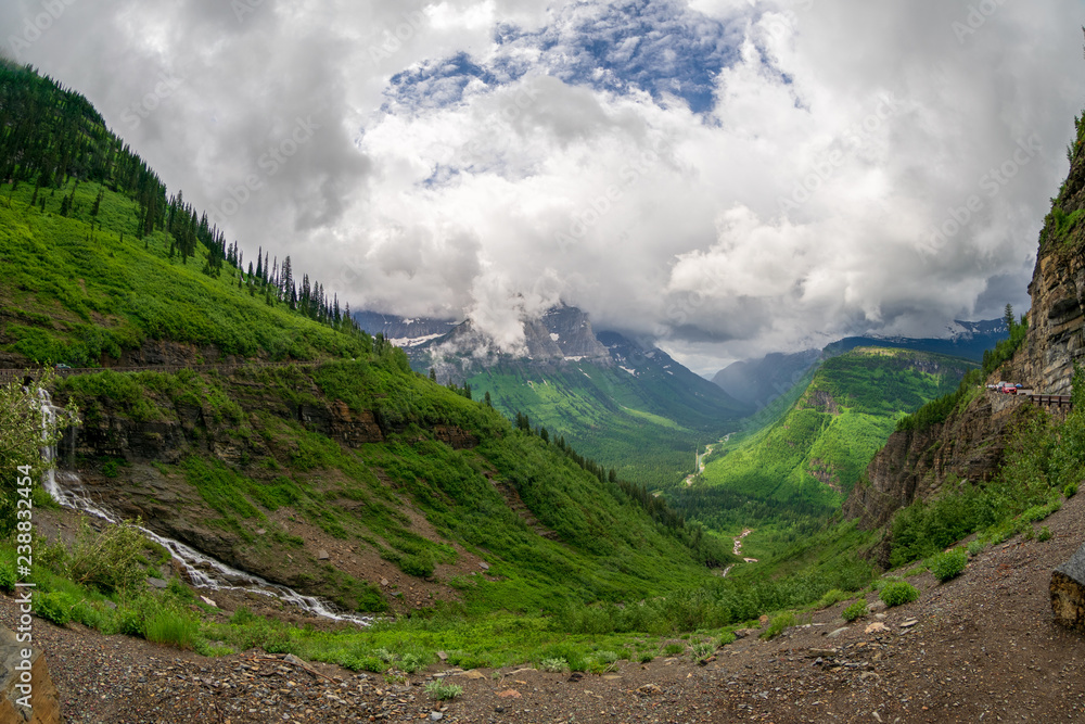 Valley in glacier national park Valley in glacier national park