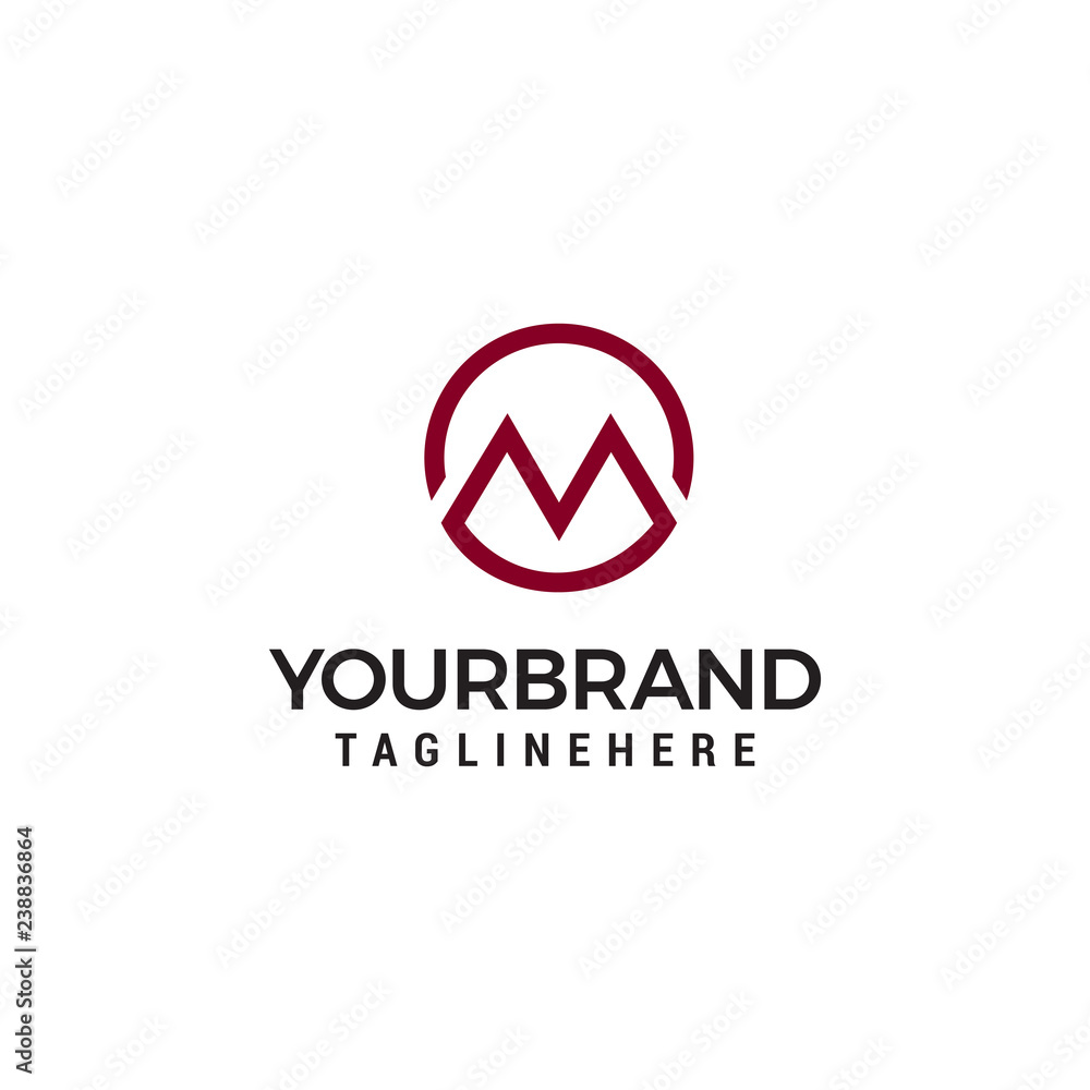letter m circle Logo template vector letter m circle Logo template vector