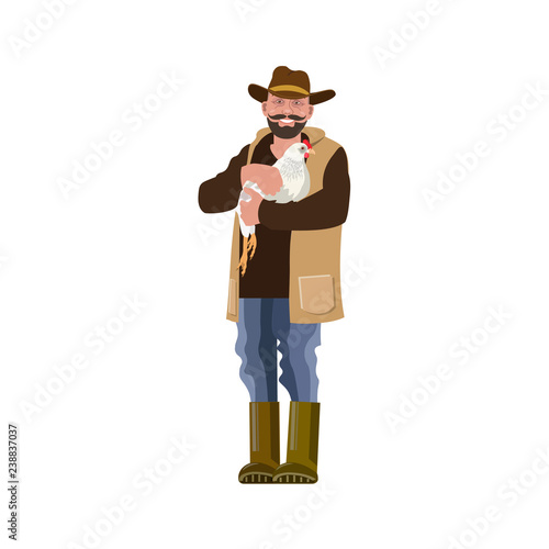 Man with hen