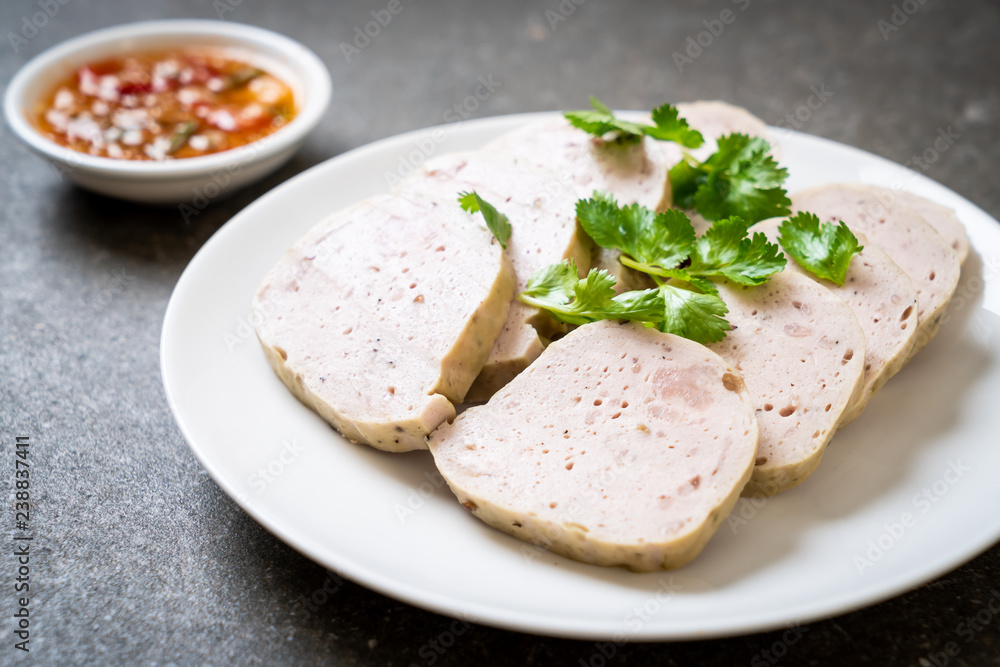 Pork sausage Vietnamese or Vietnamese steamed pork Pork sausage Vietnamese or Vietnamese steamed pork