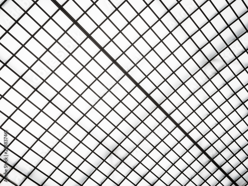 Abstract architecture of glass roof exterior