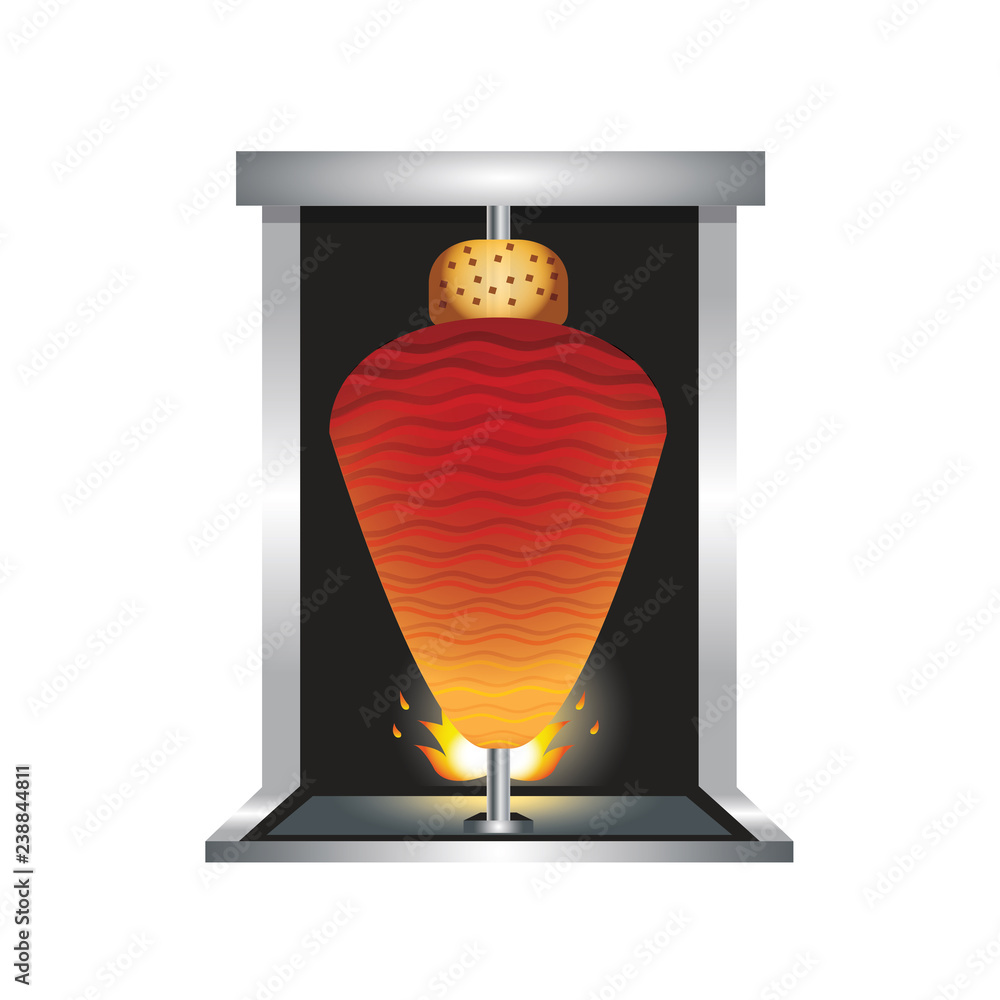 Trompo de tacos al pastor vector vector de Stock Adobe Stock