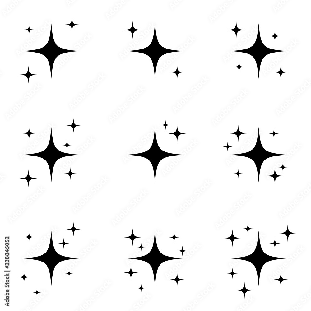 Set of cartoon star Set of cartoon star