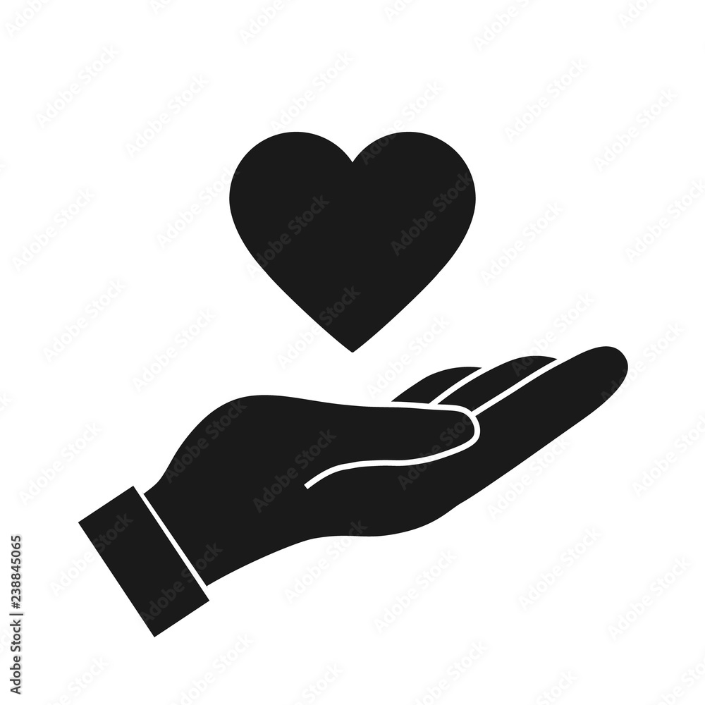 Heart in hand icon Heart in hand icon