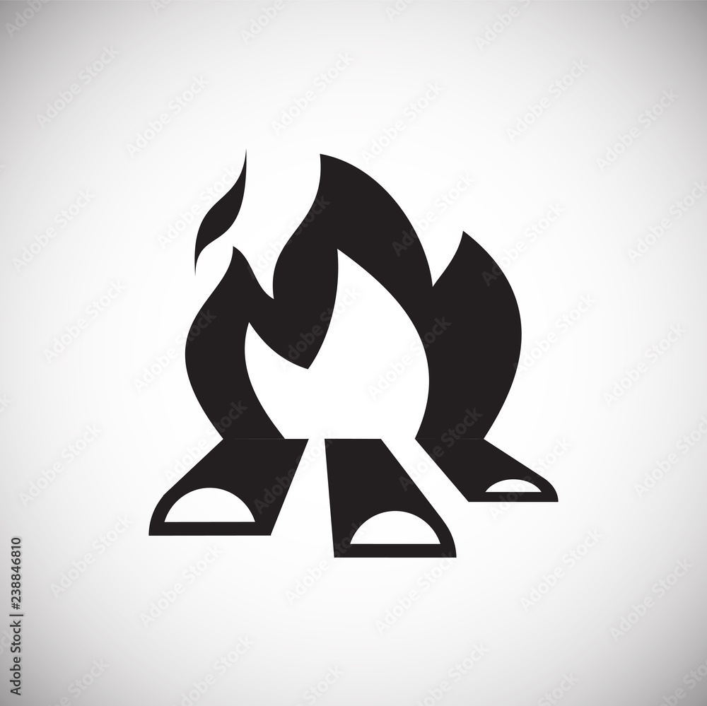 Bonfire icon on white background for graphic and web design, Modern simple vector sign. Internet concept. Trendy symbol for website design web button or mobile app Bonfire icon on white background for graphic and web design, Modern simple vector sign. Internet concept. Trendy symbol for website design web button or mobile app