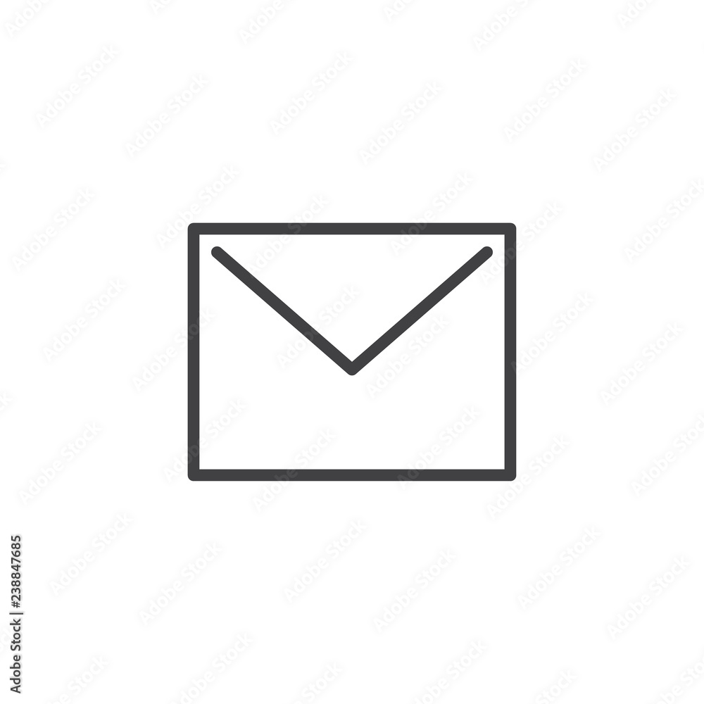 Envelope Mail outline icon. linear style sign for mobile concept and web design. Email message simple line vector icon. Symbol, logo illustration. Pixel perfect vector graphics Envelope Mail outline icon. linear style sign for mobile concept and web design. Email message simple line vector icon. Symbol, logo illustration. Pixel perfect vector graphics