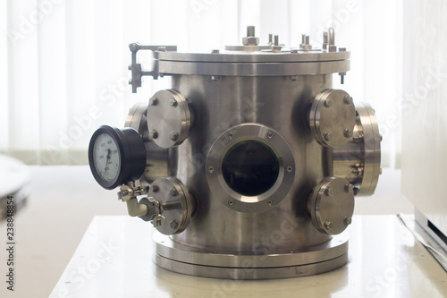 part of vacuum chamber in laboratory, Background/texture of part vacuum chamber