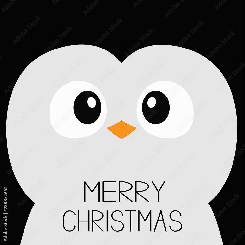 Merry Christmas. Penguin bird square head face icon. Big eyes, beak. Cute cartoon funny kawaii character. Happy New Year. Winter background. Greeting card. Flat design. Merry Christmas. Penguin bird square head face icon. Big eyes, beak. Cute cartoon funny kawaii character. Happy New Year. Winter background. Greeting card. Flat design.
