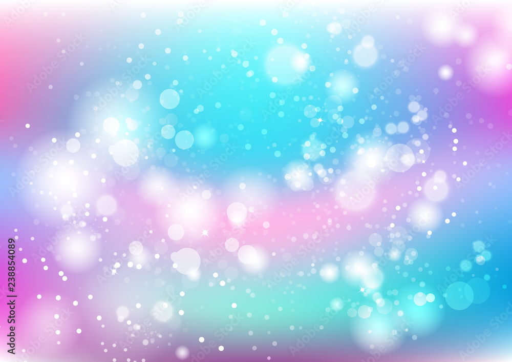 Abstract background, colorful pastel dust particles scatter and stars scatter sparkle blurry vector illustration, holiday season celebration party concept