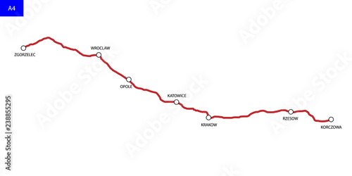 Road map of Poland