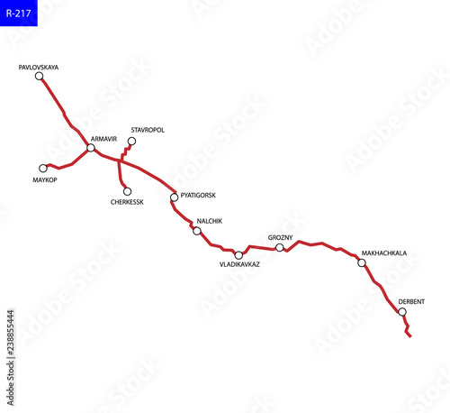 Road map of Russia