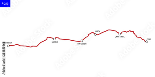 Road map of Russia