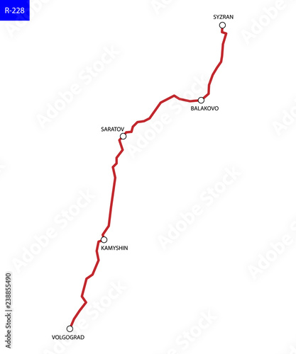 Road map of Russia