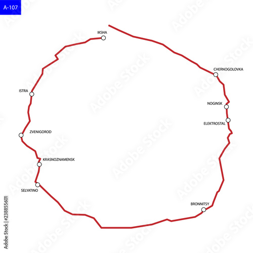 Road map of Russia