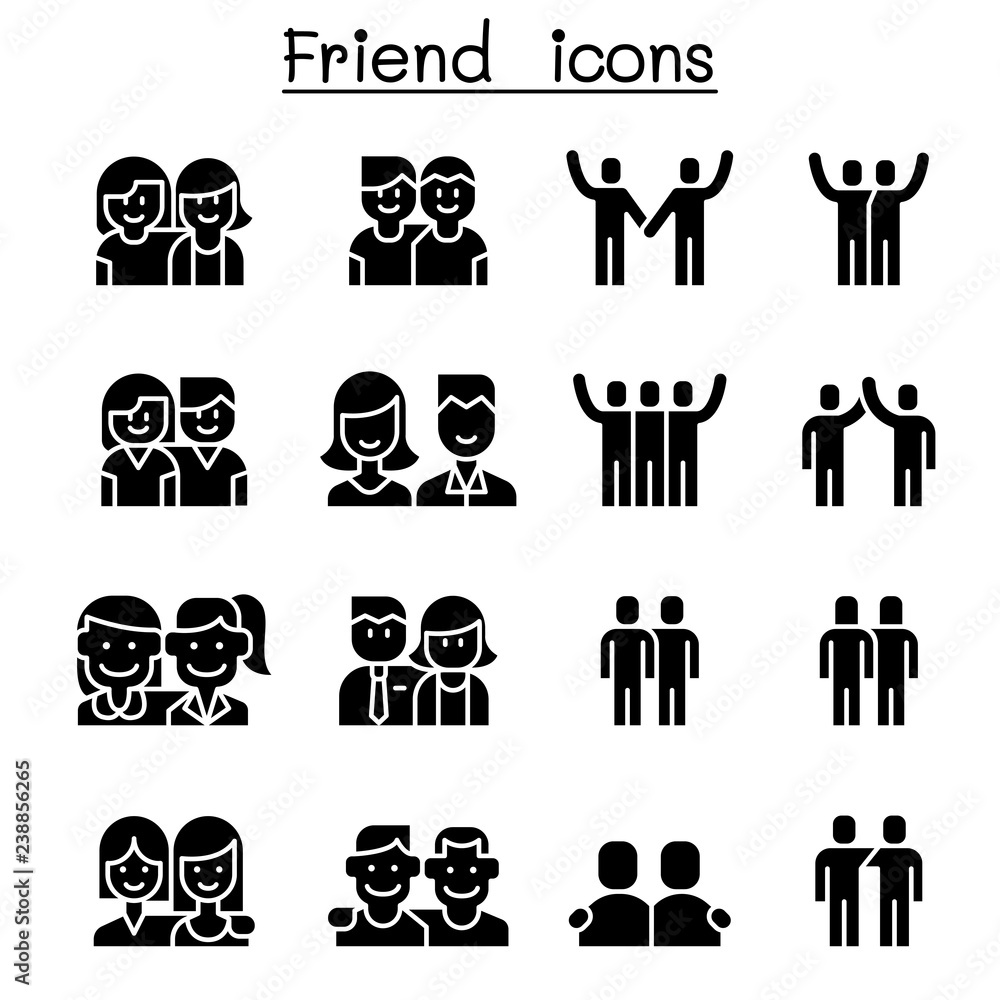 Friendship & Friend icon set Friendship & Friend icon set