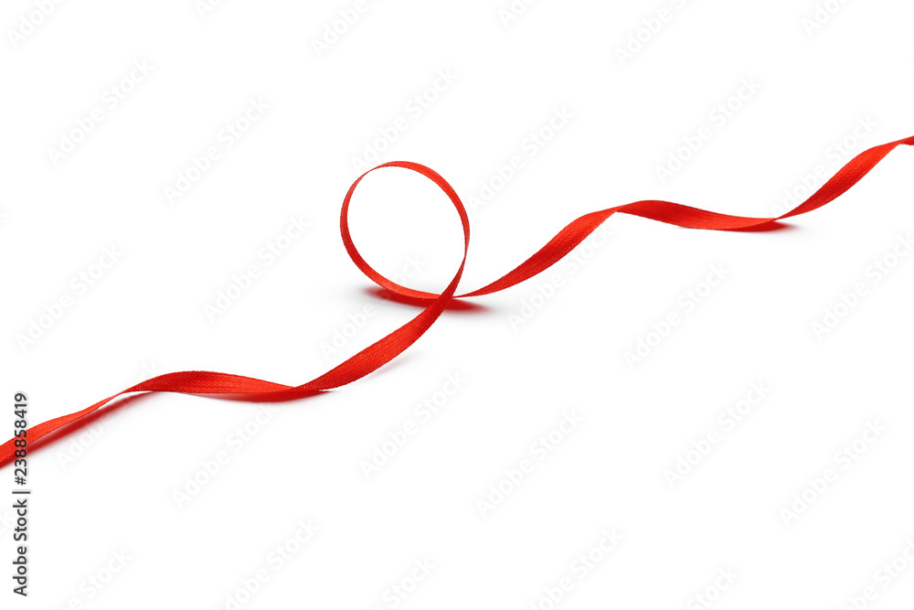 Red ribbon isolated on white Red ribbon isolated on white