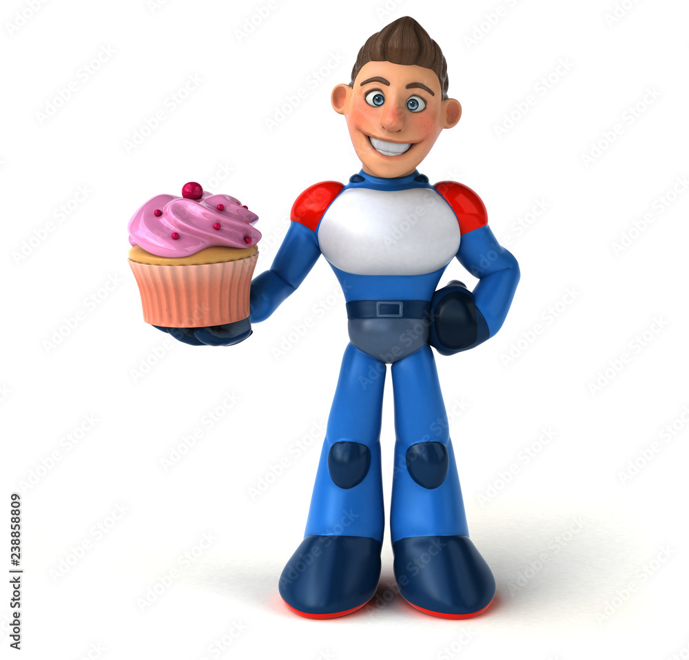 Super modern superhero - 3D Illustration Super modern superhero - 3D Illustration