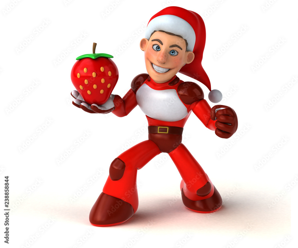 Fun Super Santa Claus - 3D Illustration Fun Super Santa Claus - 3D Illustration