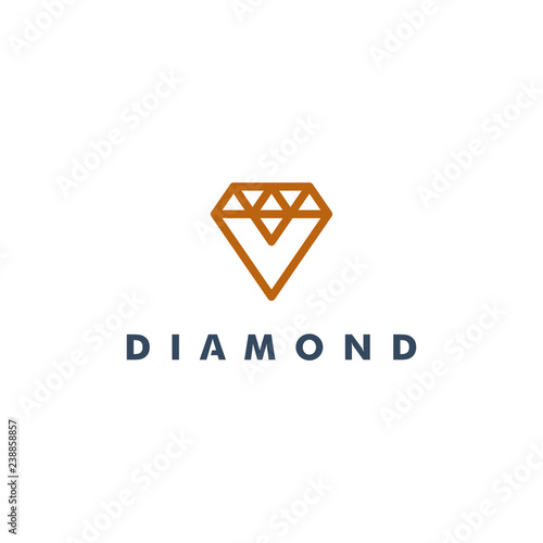Diamond logo template. Letter V icon symbol design vector illustration