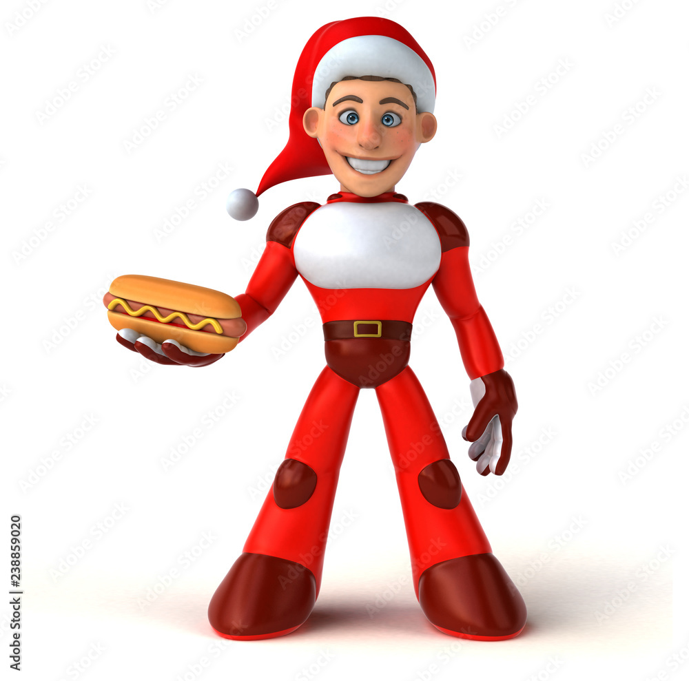 Fun Super Santa Claus - 3D Illustration Fun Super Santa Claus - 3D Illustration