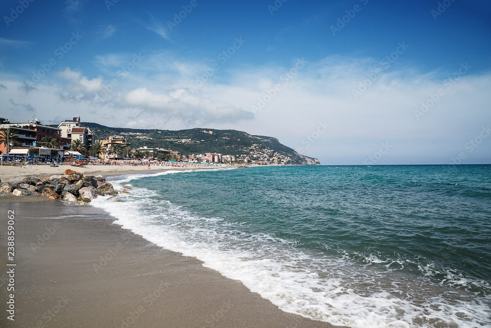 Scenic view of Pietra Ligure, Liguria, Italian Riviera