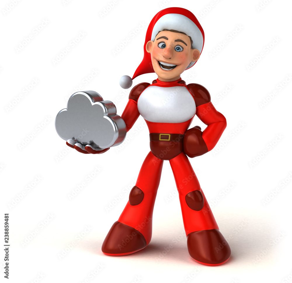 Fun Super Santa Claus - 3D Illustration Fun Super Santa Claus - 3D Illustration