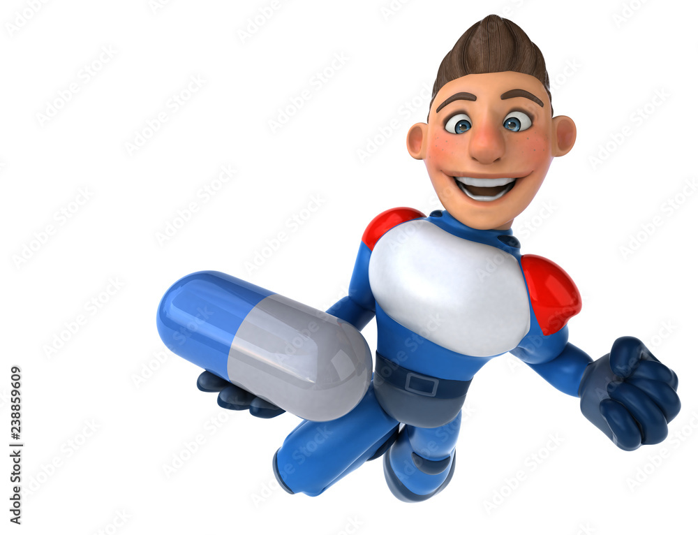 Super modern superhero - 3D Illustration Super modern superhero - 3D Illustration