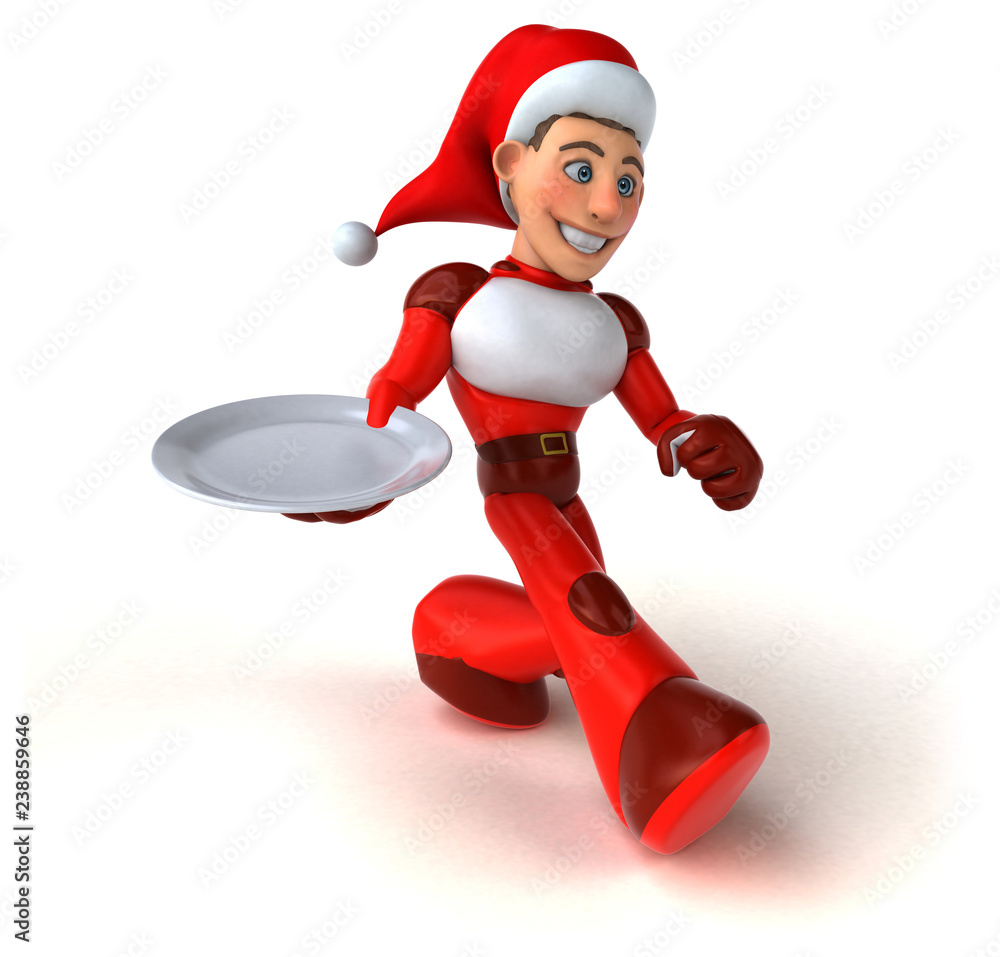 Fun Super Santa Claus - 3D Illustration Fun Super Santa Claus - 3D Illustration