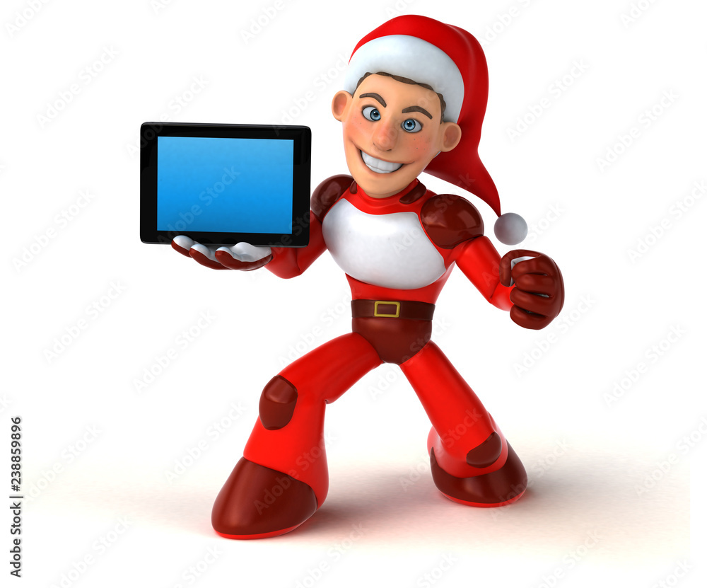 Fun Super Santa Claus - 3D Illustration Fun Super Santa Claus - 3D Illustration