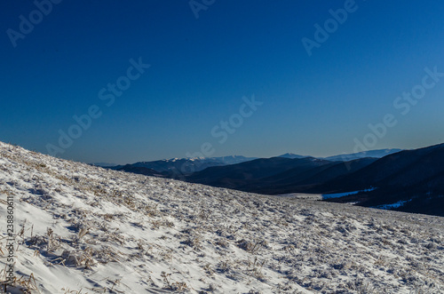 Fototapeta Naklejka Na Ścianę i Meble -  Bieszczady połoniny zimą 