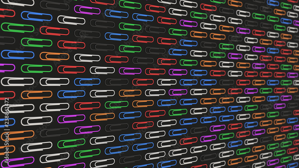 Fototapeta premium Pattern from paper clips