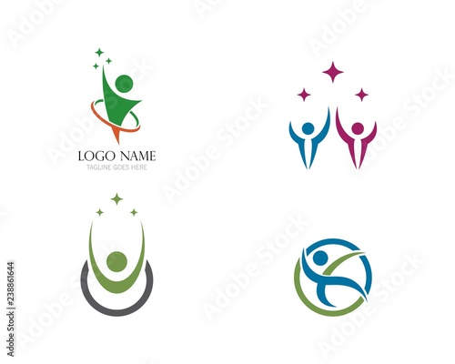 Fun people logo template