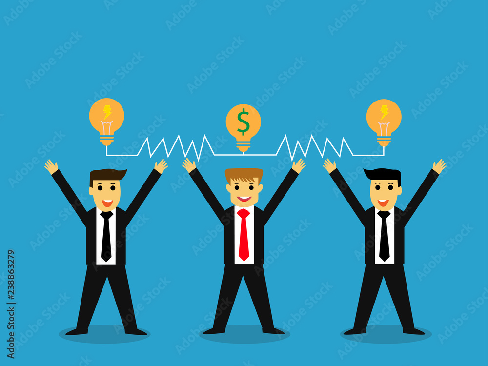 businessman new idea bulb and Turn ideas into money,business concept businessman new idea bulb and Turn ideas into money,business concept